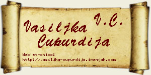 Vasiljka Ćupurdija vizit kartica